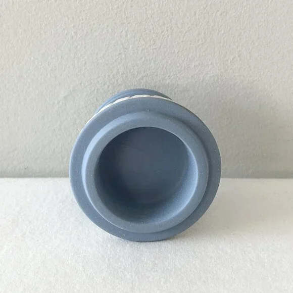 Vintage WEDGWOOD Blue Jasperware Candle Tea Light Votive Holder - Picture 5 of 8